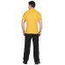 Рубашка-поло желтая короткие рукава с манжетом, пл.180 г/м2