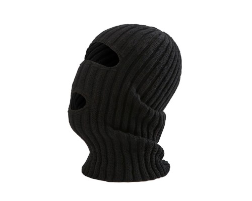 Шапка-маска черная трикотажная 100% акрил, цена за 1 шт. (х10х200)