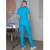 Костюм женский хирургический Модерн-001 (тк.Спандекс,175) MedLine, голубой