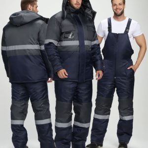 Костюм зимний Мегрес-2 СОП (тк.OxLine,90) п/к, т.серый/т.синий