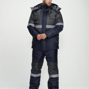 Костюм зимний Мегрес-2 СОП (тк.OxLine,90) п/к, т.серый/т.синий
