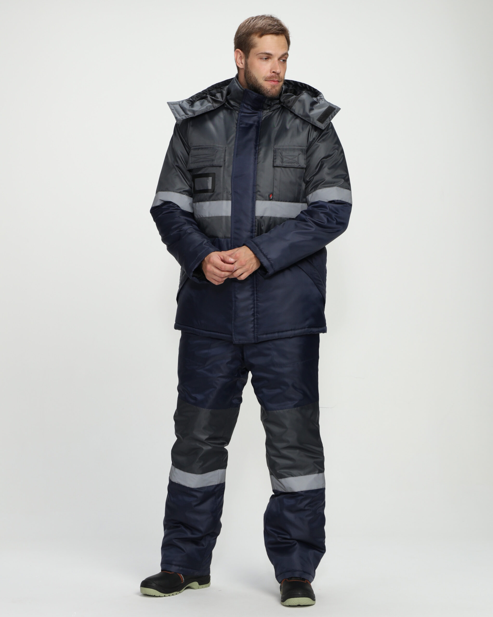 Костюм зимний Мегрес-2 СОП (тк.OxLine,90) п/к, т.серый/т.синий