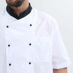 Костюм повара Виктор (тк.Смесовая,120), черный/белый