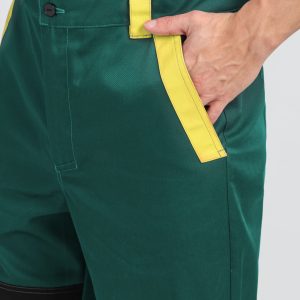 Костюм ProfLineBase-1 (тк.Твил,210) брюки, зеленый/черный/желтый