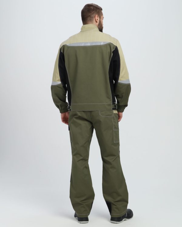 Костюм Вектрон-2 (тк.Смесовая МВО,240) п/к, хаки/черный/бежевый