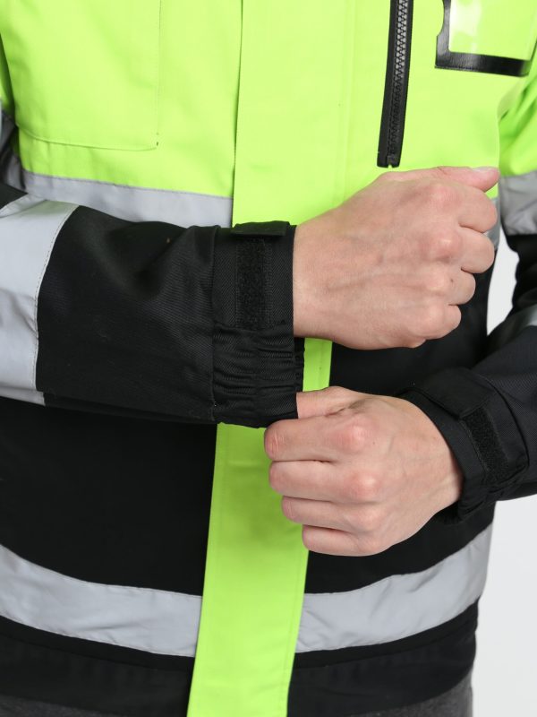 Куртка-трансформер сигнальная ProfLineSpecialist (тк.Смесовая МВО,240), желтый/черный