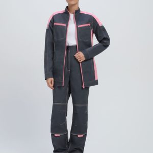 Костюм женский ProfLineSpecialist-1 (тк.Смесовая,240) брюки, серый/розовый