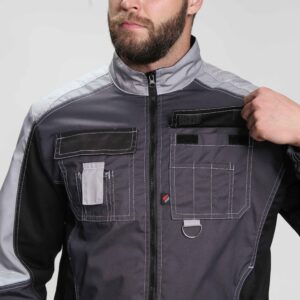 Костюм Вектрон-1 (тк.Смесовая,240) брюки, т.серый/св.серый/черный