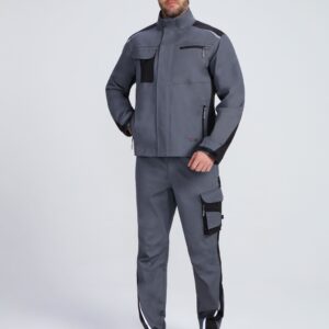 Куртка ProfLineLeader (тк.Хлопок/Спандекс,260), серый/черный
