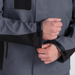 Куртка ProfLineLeader (тк.Хлопок/Спандекс,260), серый/черный