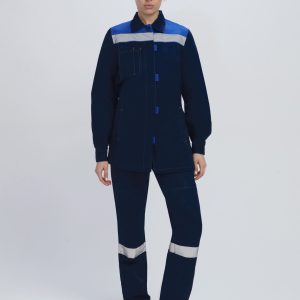 Костюм женский Веснис-1 СОП (тк.Саржа,250) брюки, т.синий/васильковый