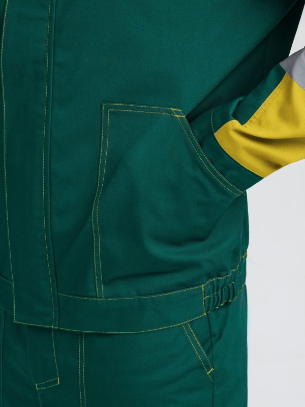 Костюм Бриготек-2 СОП (тк.Смесовая,260) п/к, зеленый/желтый