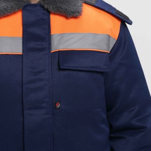 Куртка зимняя Квайл СОП (тк.Смесовая,210), т.синий/оранжевый