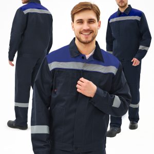 Костюм Липецк-1 СОП CH (тк.Смесовая,280) брюки, т.синий/васильковый