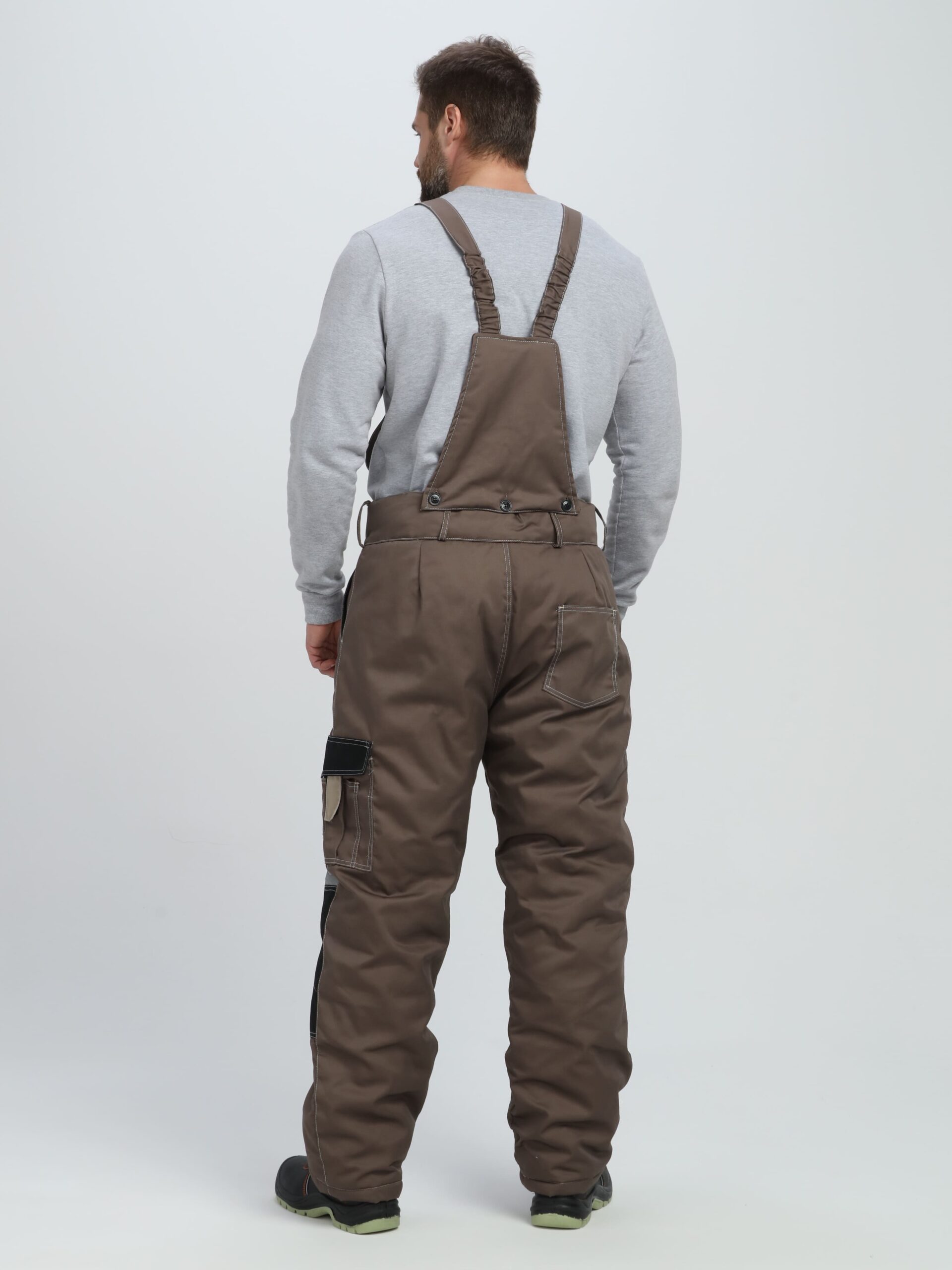 Костюм зимний Вектрон-1 (тк.Смесовая,240) брюки, коричневый/черный/бежевый