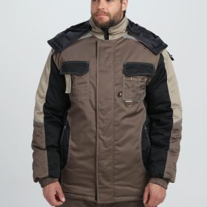 Костюм зимний Вектрон-1 (тк.Смесовая,240) брюки, коричневый/черный/бежевый