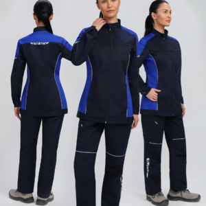 Костюм женский ProfLineSpecialist-1 (тк.Смесовая,240) брюки, т.синий/васильковый