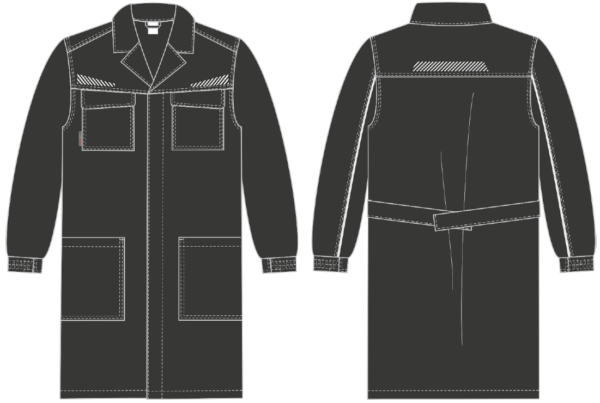 Халат ProfLineSpecialist (тк.Смесовая,240), черный