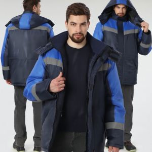 Куртка зимняя Лигор СОП (тк.OxLine,90), т.синий/васильковый