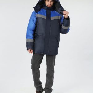Куртка зимняя Лигор СОП (тк.OxLine,90), т.синий/васильковый