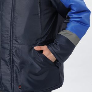 Куртка зимняя Лигор СОП (тк.OxLine,90), т.синий/васильковый
