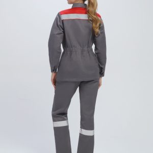 Костюм женский Веснис-1 СОП (тк.Смесовая,210) брюки, т.серый/красный