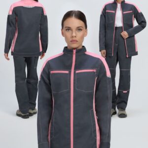 Куртка женская ProfLineSpecialist (тк.Смесовая,240), серый/розовый