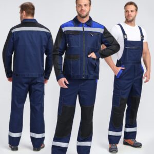 Костюм ProfLineBase-2 (тк.Твил,210) п/к, т.синий/черный/васильковый