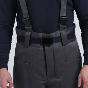 Костюм зимний на пуговицах Квайл-1 СОП (тк.Смесовая,210) брюки, т.серый/оранжевый