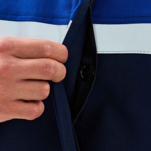 Костюм сварщика Велдсвар-СОП 2 кл.защиты (тк.Хлопок-ОП,350) брюки, т.синий/васильковый