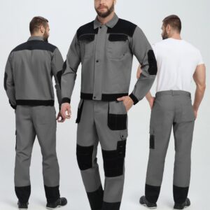 Костюм Вестгард-1 (тк.Канвас,260) брюки, т.серый/черный