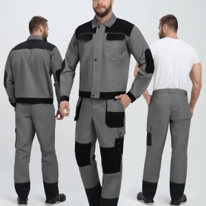 Костюм Вестгард-1 (тк.Канвас,260) брюки, т.серый/черный