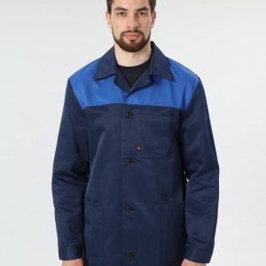 Халат Лигор (тк.Смесовая,210), т.синий/васильковый