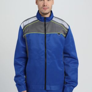 Костюм Практичный-2 СОП (тк.Смесовая,210) п/к, васильковый/серый