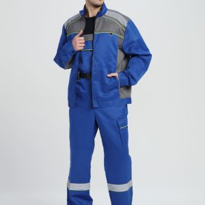 Костюм Практичный-2 СОП (тк.Смесовая,210) п/к, васильковый/серый