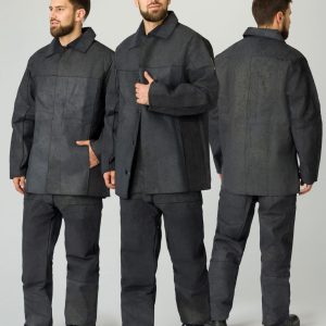 Костюм сварщика цельноспилковый 2 кл.защиты(Спилок 0,9-1,2), черный