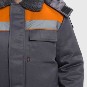 Куртка зимняя Квайл СОП (тк.Смесовая,210), т.серый/оранжевый
