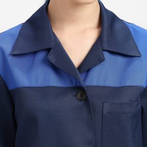 Халат женский Лигор (тк.Смесовая,210), т.синий/васильковый