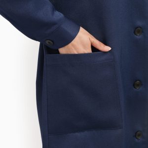 Халат женский Лигор (тк.Смесовая,210), т.синий/васильковый