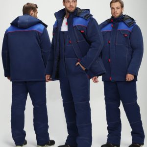 Костюм зимний Флофт-2 (тк.Смесовая,210) п/к, т.синий/васильковый