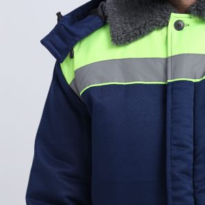 Костюм зимний на пуговицах Квайл-1 СОП (тк.Смесовая,210) брюки, т.синий/лимонный