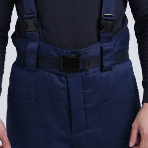 Костюм зимний на пуговицах Квайл-1 СОП (тк.Смесовая,210) брюки, т.синий/лимонный