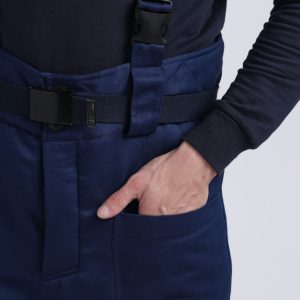 Костюм зимний на пуговицах Квайл-1 СОП (тк.Смесовая,210) брюки, т.синий/лимонный