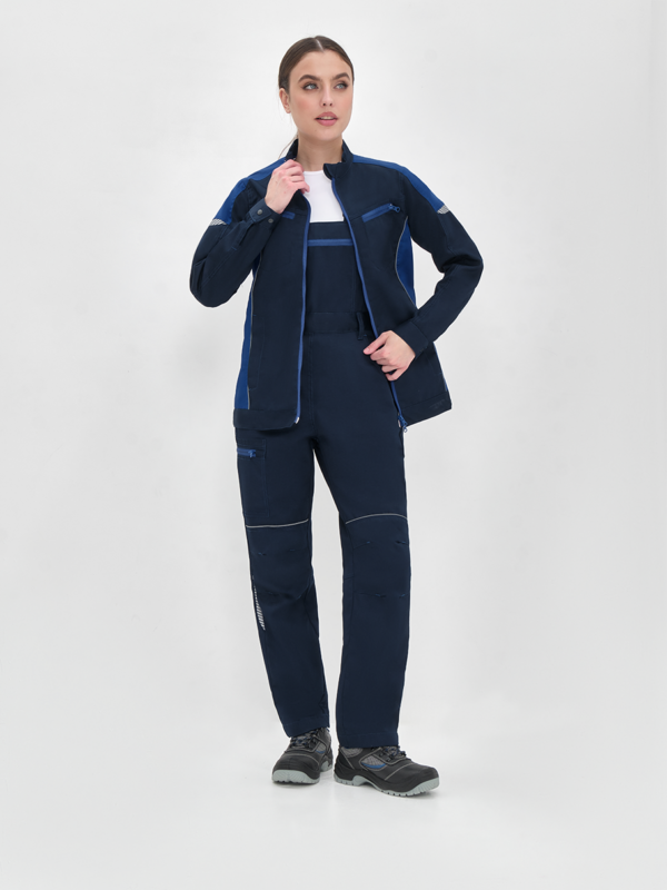 Полукомбинезон женский ProfLineSpecialist (тк.Смесовая,240), т.синий/васильковый