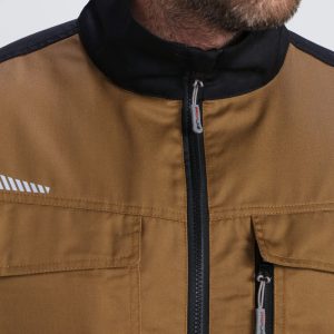 Куртка ProfLineSpecialist (тк.Смесовая,240), бежевый/черный