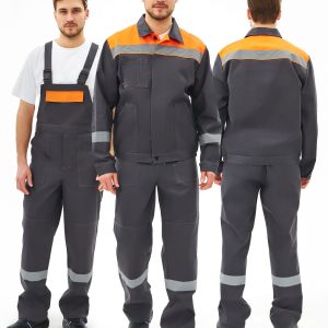 Костюм Липецк-2 СОП CH (тк.Смесовая,280) п/к, т.серый/оранжевый