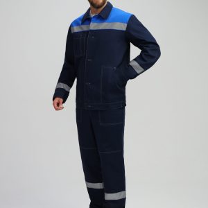 Костюм Лигор-2 СОП (тк.Саржа,250) п/к, т.синий/васильковый