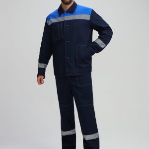 Костюм Лигор-2 СОП (тк.Саржа,250) п/к, т.синий/васильковый