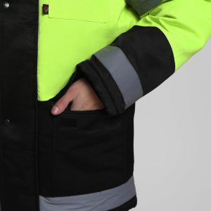 Костюм зимний сигнальный Яркон-2 СОП (тк.Смесовая,210) п/к, лимонный/черный