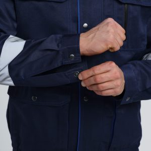 Костюм Нейч-2 СОП с капюшоном (тк.Смесовая,210) п/к, т.синий/васильковый